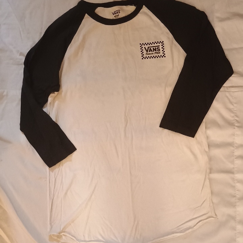 Vans Black and White Raglan Shirt